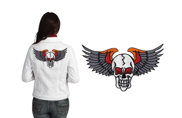 jacket back embroidery digitizng